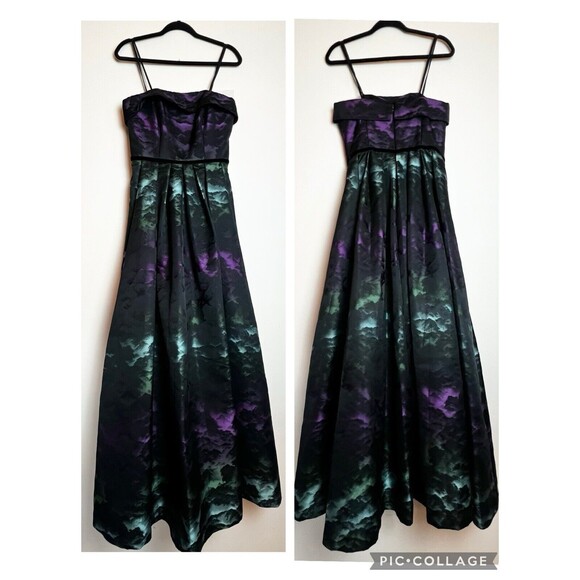 Pamella Roland Cloud Jacquard Ombré Dress Gown NWT Sz 6 - Picture 2 of 14